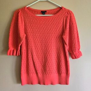 Ann Taylor Knit Ruffle Cuff Sweater, S (PTP=16.25")